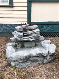 Faux rock fountain