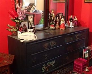 BLACK PAINTED ASIAN DRESSER