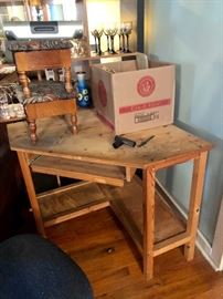 This is a corner work desk. Perfect for art or crafts