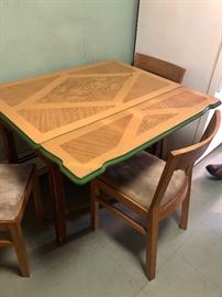 Vintage metal top kitchen table