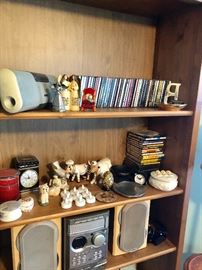 CD's, figurines, radio