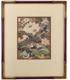 Chinese Qing Dynasty Kossu Embroidered Panel