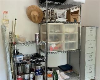 White cooler on top shelf is sold.