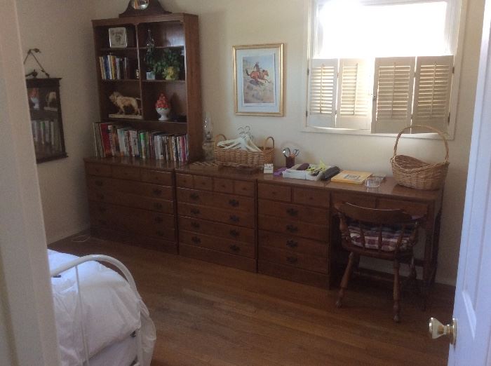 Ethan Allen bedroom desk set and bookcase