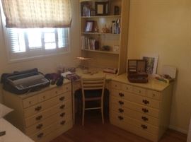 1960s yellow painted bed room set 