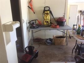 Power washer. Blower. Vac. 