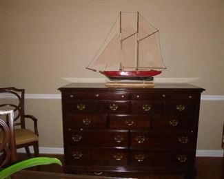 lovely buffet chest & sailing ship model