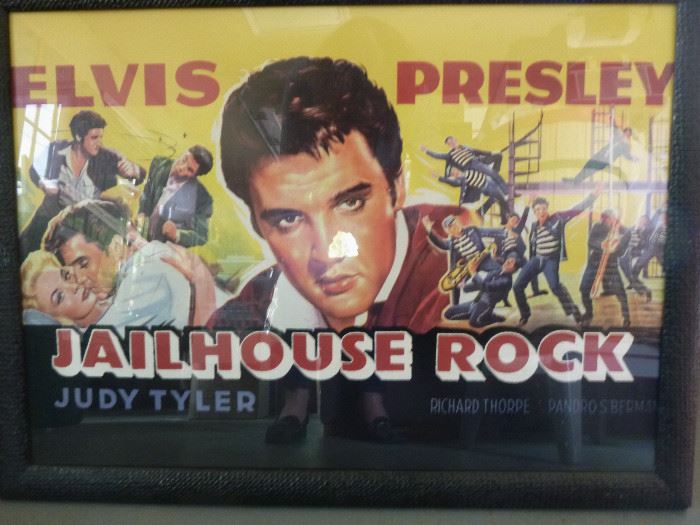 Framed Elvis movie poster