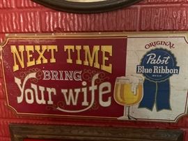 Vintage Pabst Blue Ribbon Plaque!