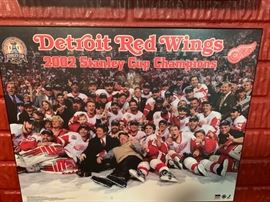 Detroit Red Wings "Celebrate on Ice" 2002 Stanley Cup Championship Plaque!