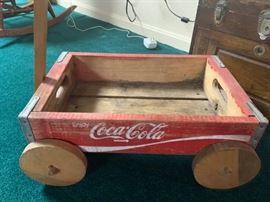 Vintage Coca Cola Wood Wagon!