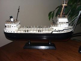 Edmund Fitzgerald Wooden Ship Model!