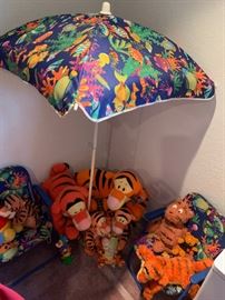 Child's Outdoor Umbrella & Chair Set & Tigger Collection!
