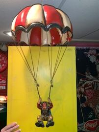 Vintage Allan Agohob Parachute w/Hanging Clown!