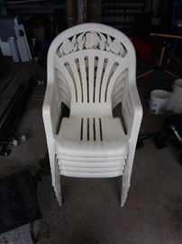 Set of Plastic Outdoor Chairs!