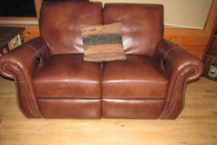 leather love seat