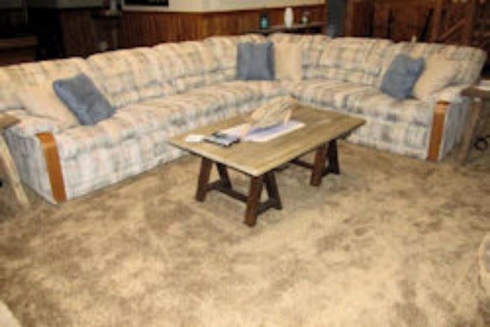 plaid sectional