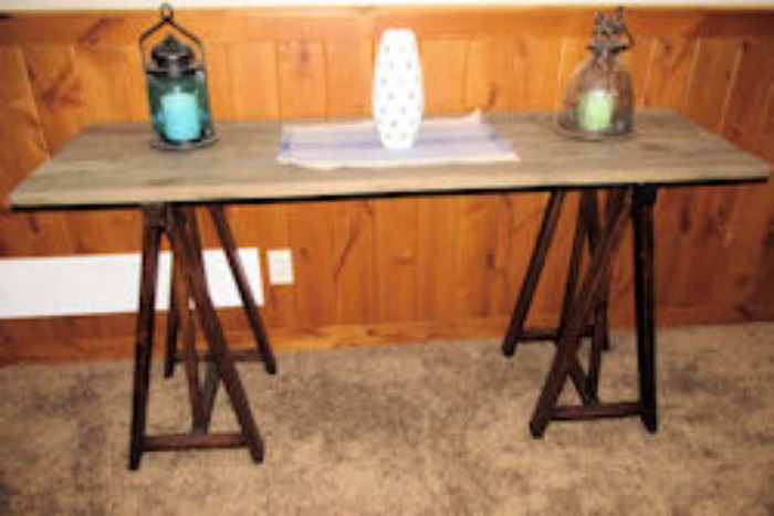 saw horse table