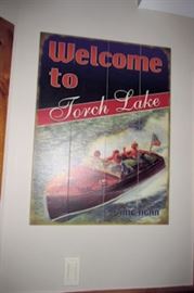 x framed torch lake poster