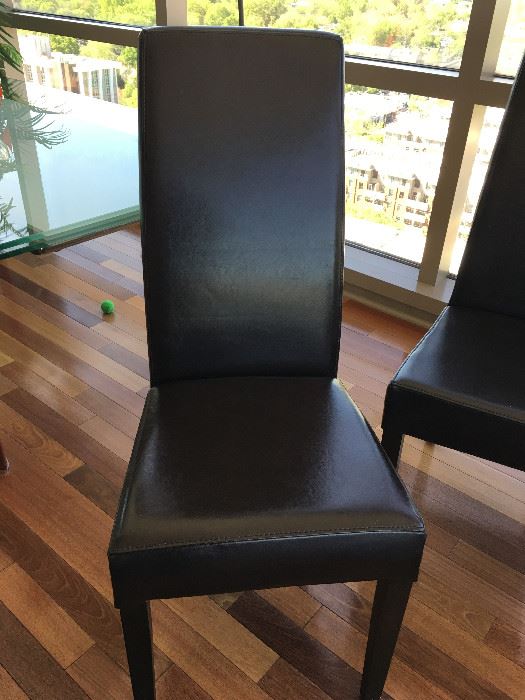 Leather dining chair