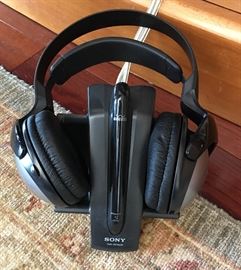 Sony Wireless headphones and Charger.
