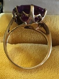 10K Gold Synthetic Alexandrite Ring "Spring"