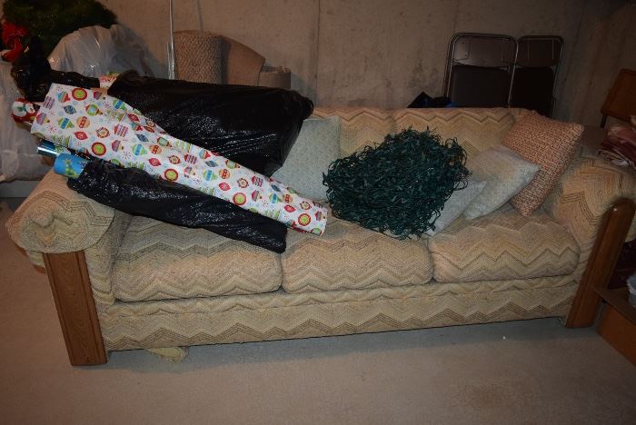 Sofa, Seasonal Decorating Lights