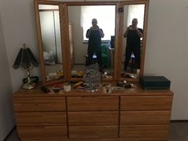 Dresser and mirror