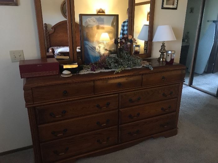 Dresser with mirror