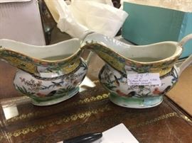 19th c. Hand Painted Chinese Creamers