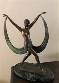 Deco Bronze Statue, in the manner of Erte