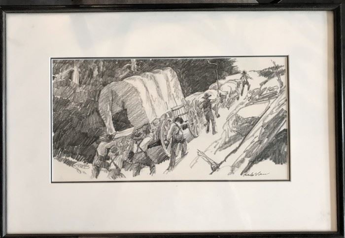 Charles Shaw work in pencil, signed