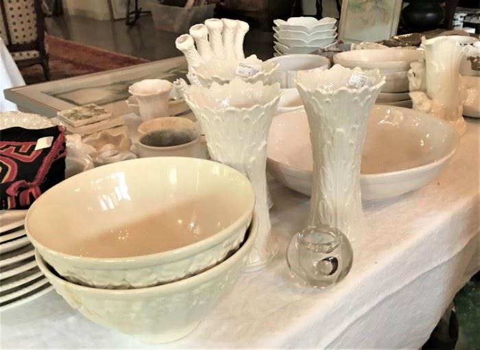 Lenox set of vases and much more porcelain and glazed pottery