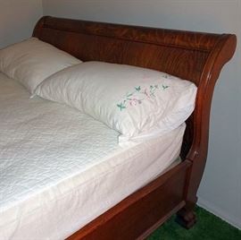 Oak Claw Foot Sleigh Bed