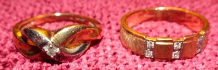 14K & 10K Gold Diamond Rings