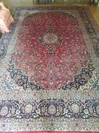 Persian Meshad rug, 100% wool face, measures 10' 6" x 13' 10".