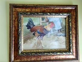 Nicely framed, original watercolor, artist signed, by B. Griffith, 2007.