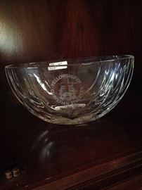 Crystal bowl  -  "Fellowship of Christian Athletes" 