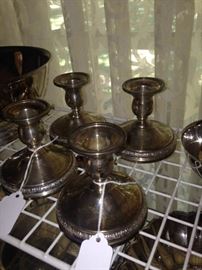 Sterling candle holders