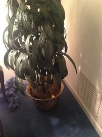 One of several artificial plants