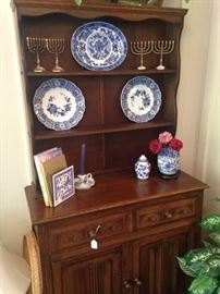 This hutch provides needed display and storage areas.