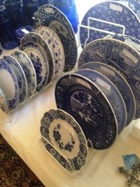 Some of the many blue & white selections