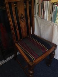 One of two antique chairs
