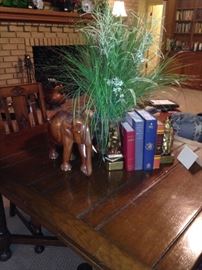 Carved wooden elephant