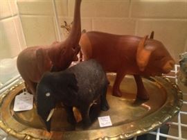 Carved animals