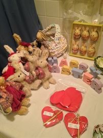 Easter and Valentine decorations