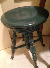 Claw foot piano stool