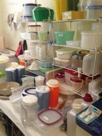 Big selection of plastic ware