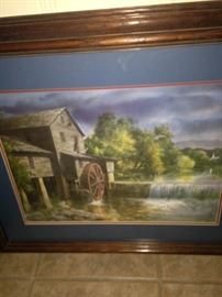 Old mill framed art