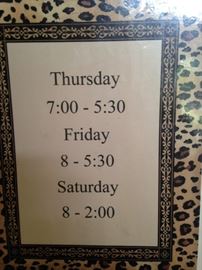 Come early for best selections.